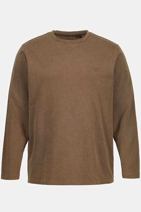 Langarmshirt, heavy Jersey, Rundhals