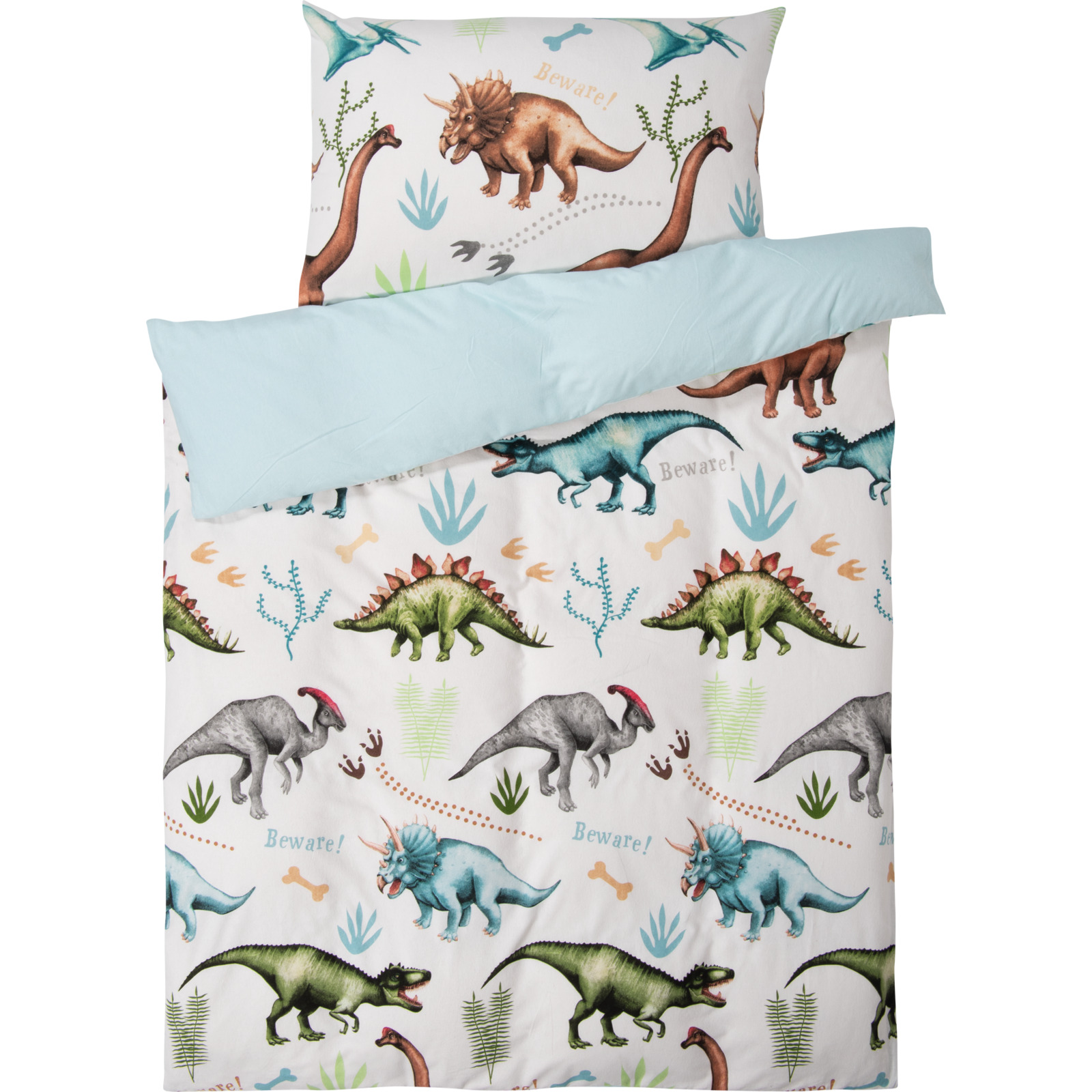 Bettwäsche Dinosaurier hellblau