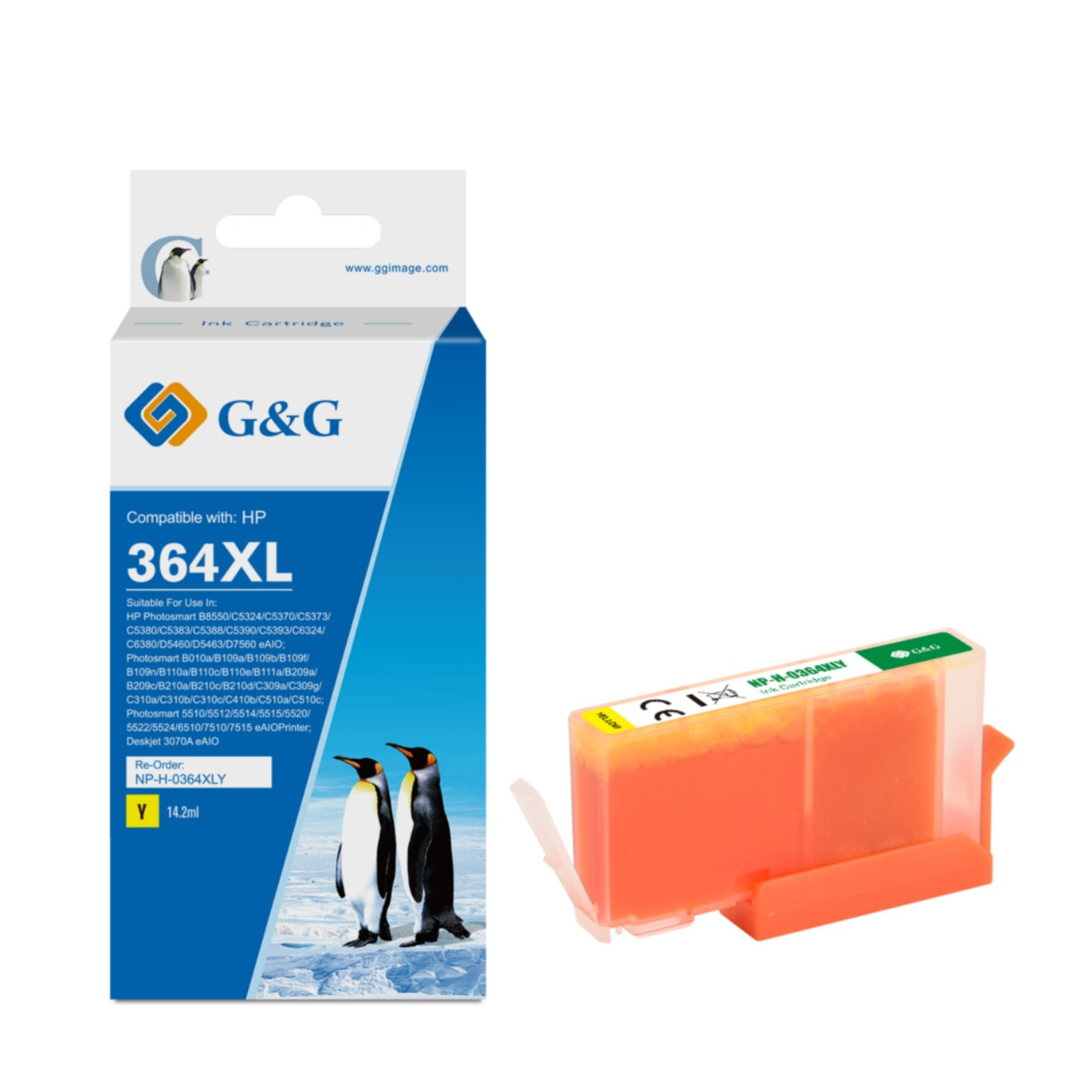 Ersetzt HP 364XL Y Druckerpatrone Printer Tintenpatrone (950 Seiten / 14.2ml) - Gelb