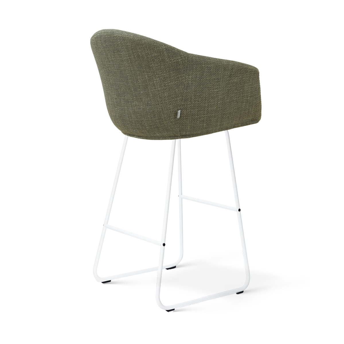 barkruk Nino-Otis H75 cm wit onderstel forestgroen
