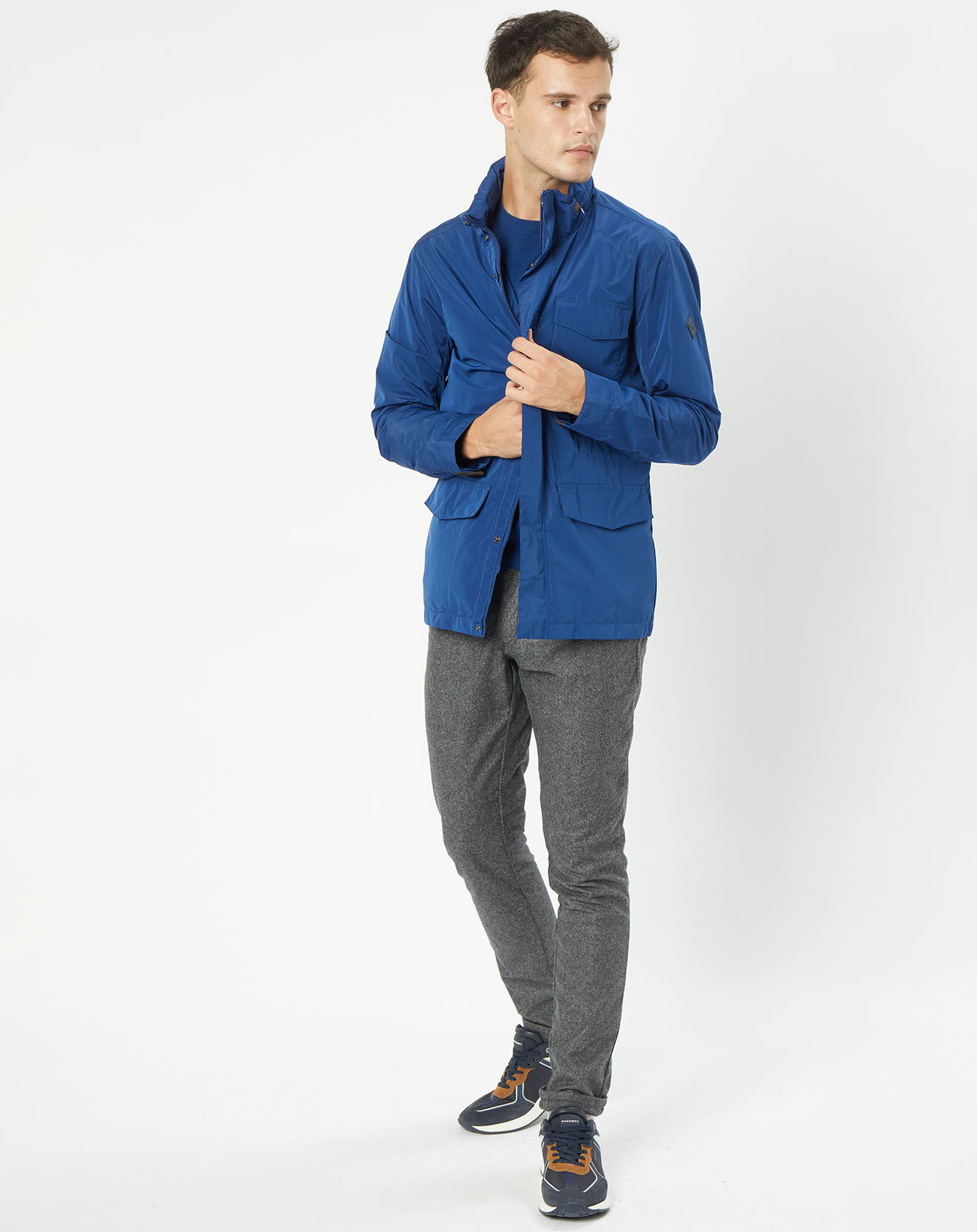 Hackett London Parka légère bleue