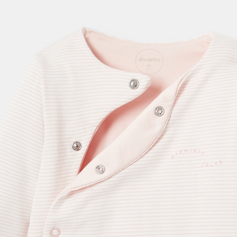 Dors-bien en jersey molletonné rose naissance Absorba