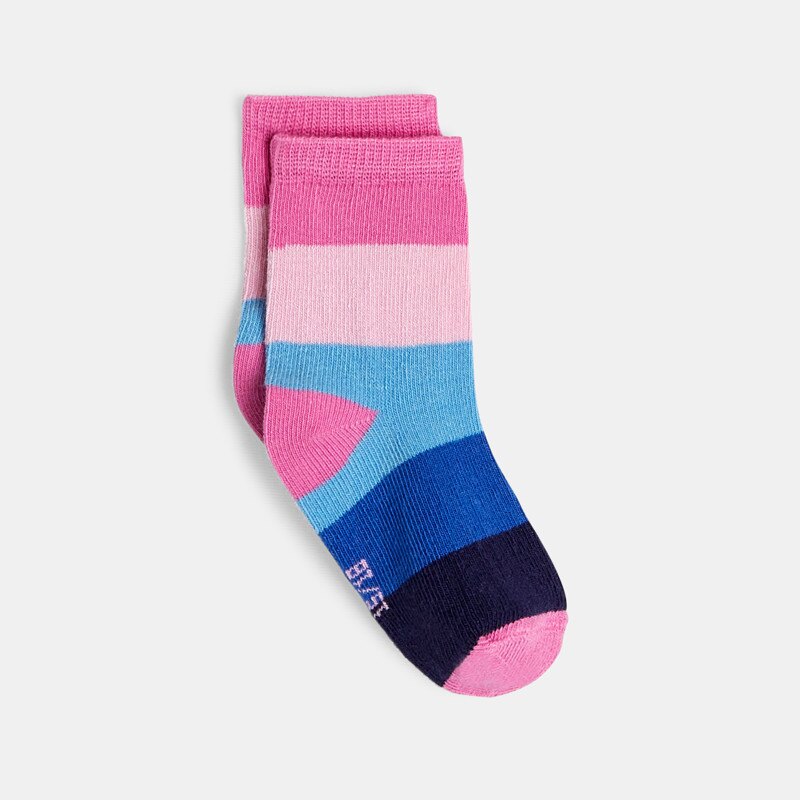 Chaussettes bébé fille rayures colorées violettes Catimini Mauve Violet