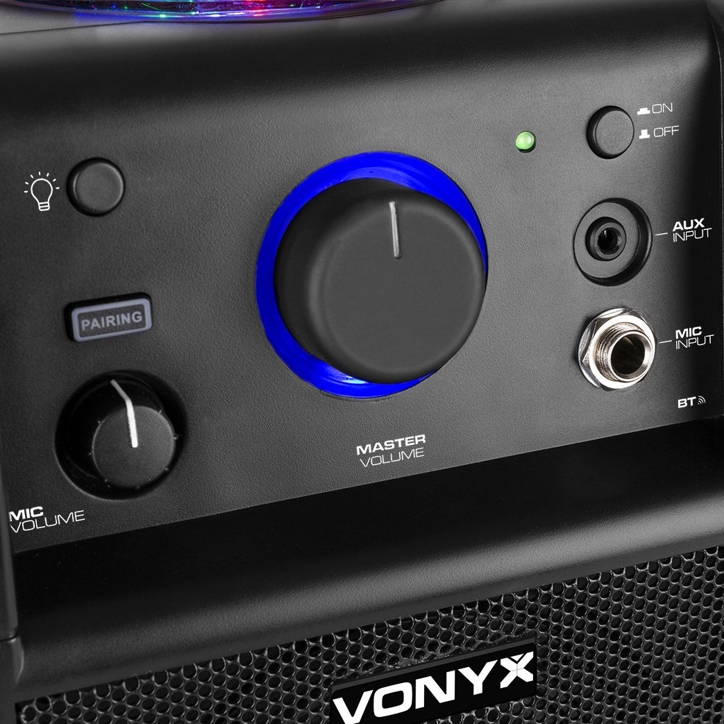 Vonyx SBS50 Bluetooth party speaker met LED zwart