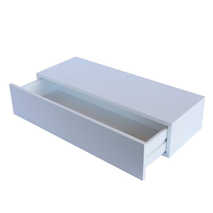 Tablette murale avec tiroir fixation invisible GoodHome Cusko blanc 60 cm