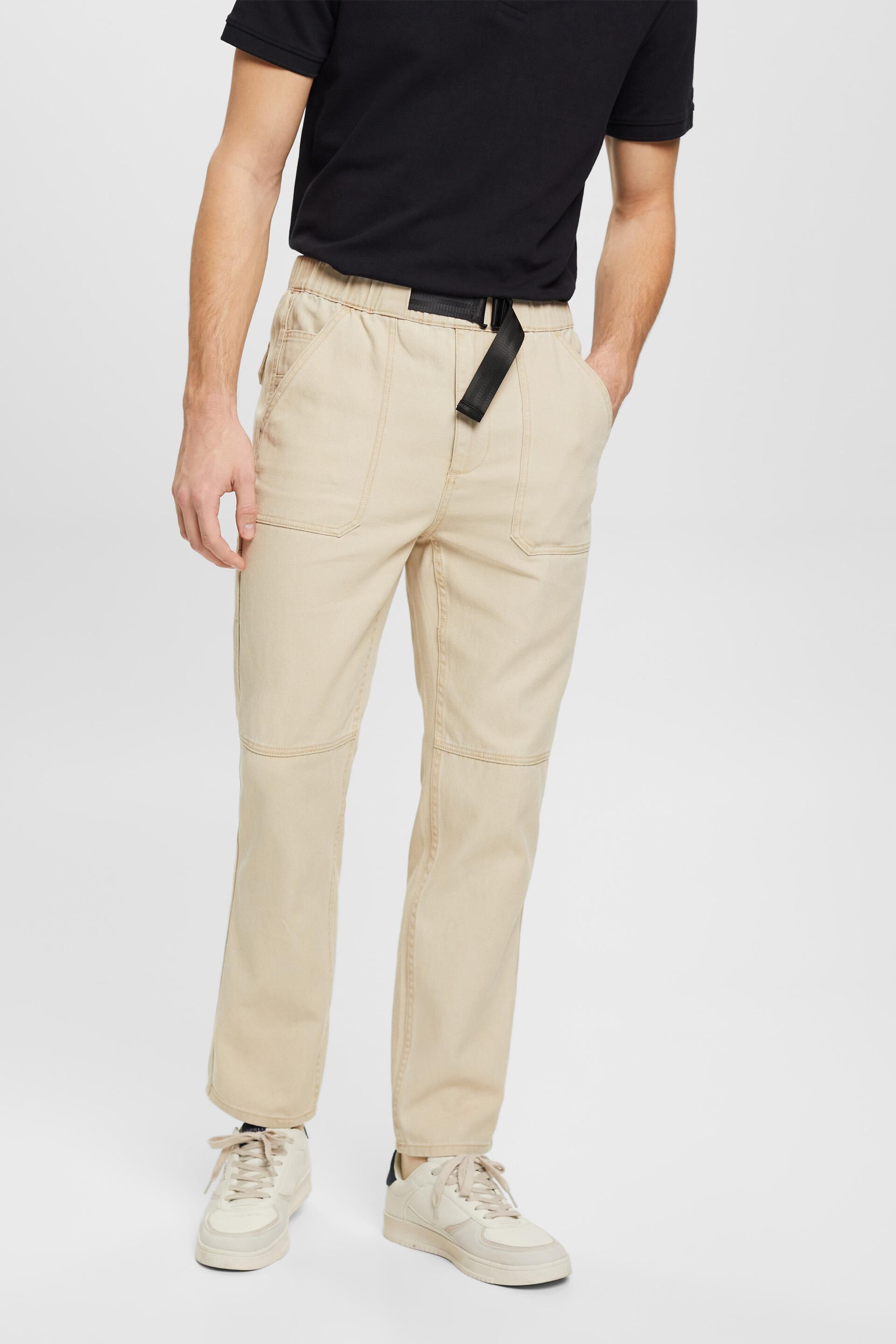 Pantalon chino Straight Fit, en coton lourd