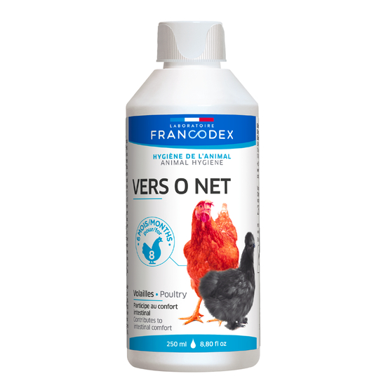 Aliment complémentaire liquide Vers O Net pour volaille : 250 ml
