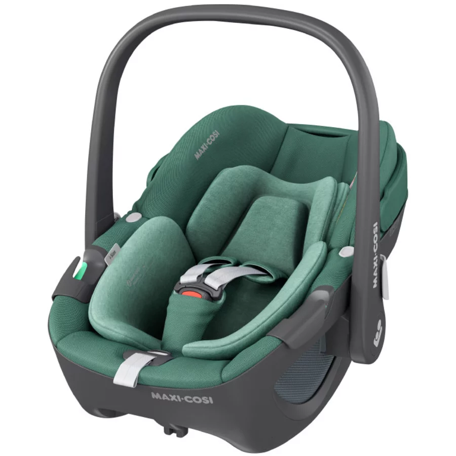 MAXI COSI Set Babyschale Pebble 360 Essential Green plus Basisstation FamilyFix 360