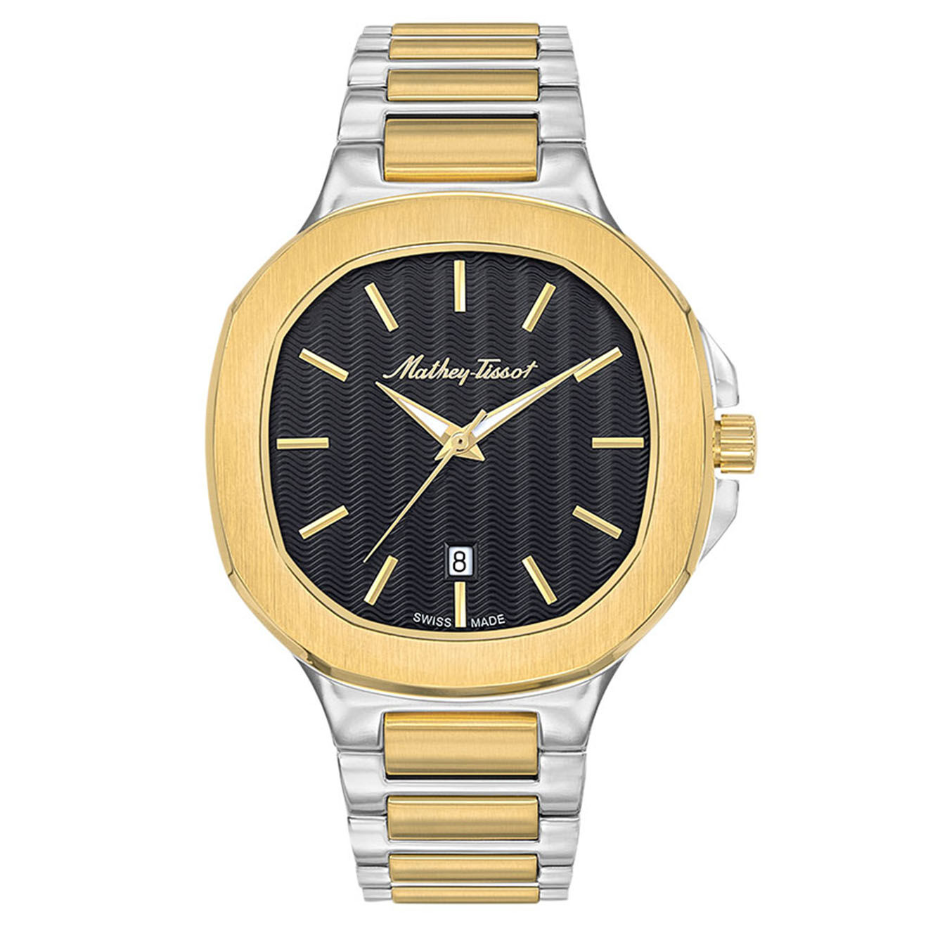 Mathey-Tissot Montre Mixte Quartz en Acier Evasion argenté/doré