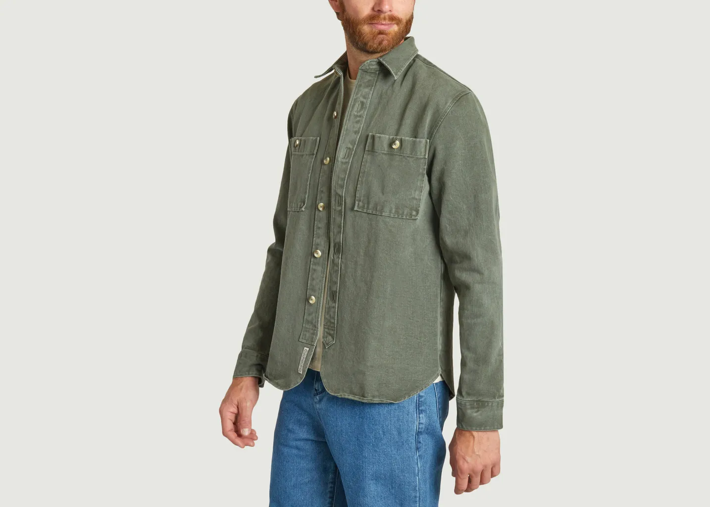 Surchemise en twill de coton épais Cuisse de Grenouille