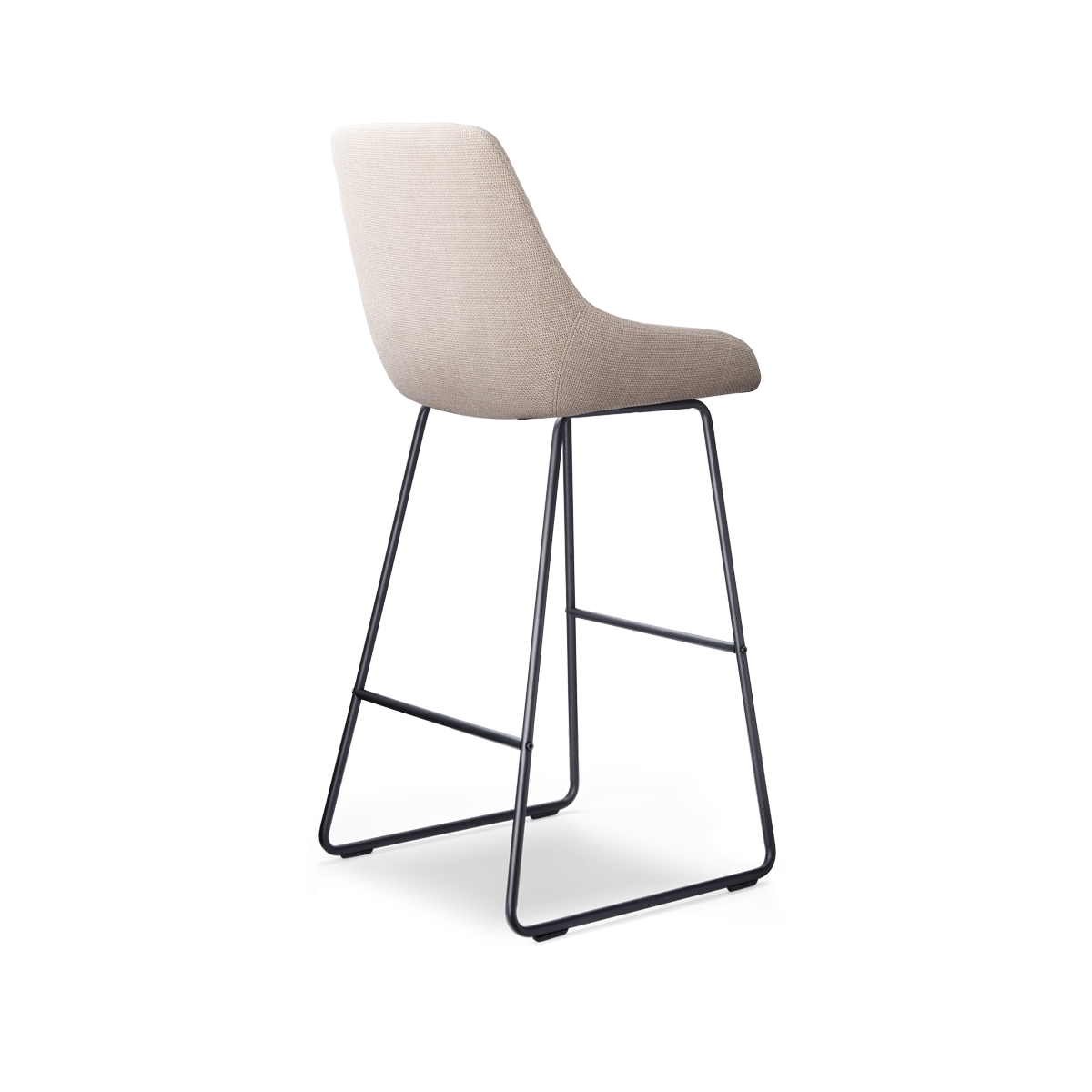 Barkruk Nino-Isa beige - zwart onderstel - 75 cm