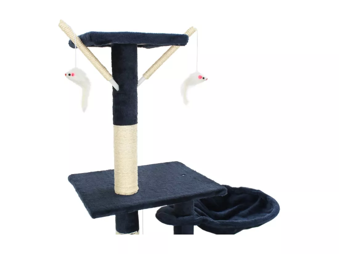 Arbre à chat avec griffoirs en sisal 230-250 cm Bleu