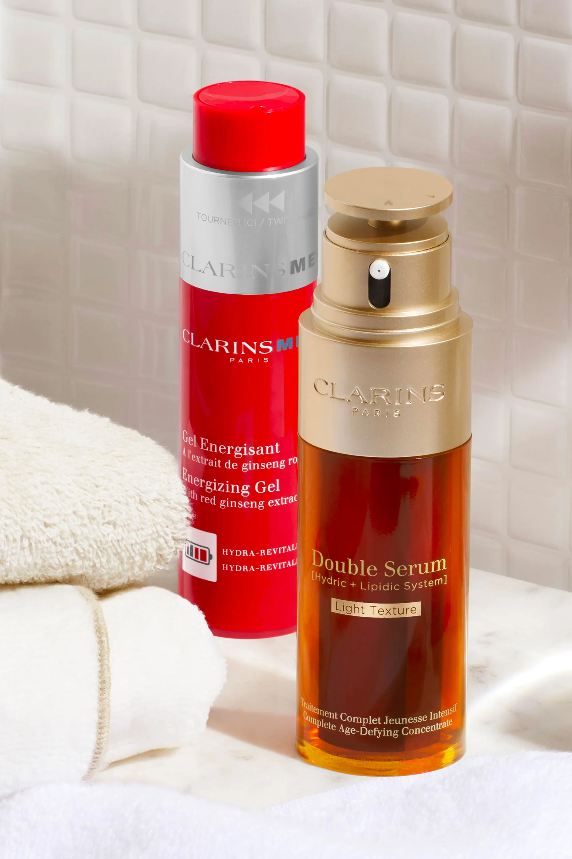 Clarins Double sérum anti-âge Light texture-50 ml