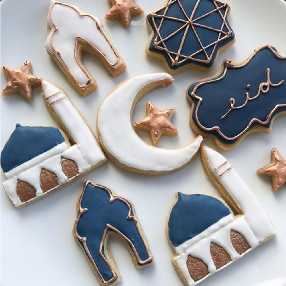 (7er Set) Edelstahl Ramadan Ausstechform Bajram Keksausstecher - Eid Mubarak