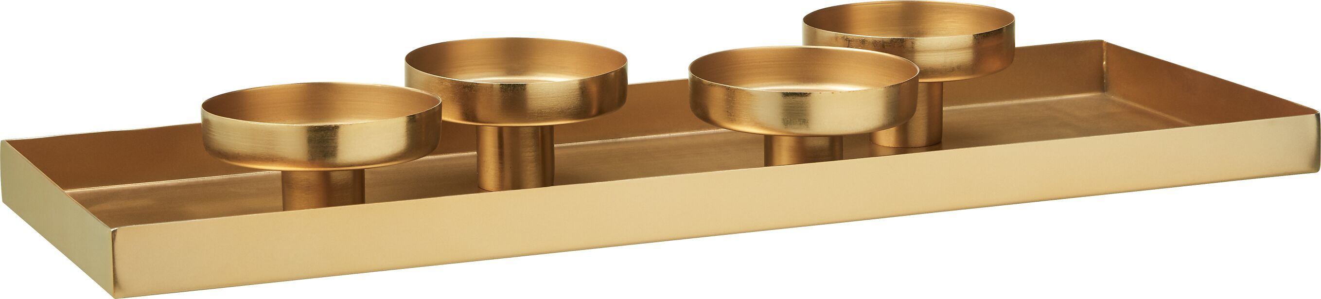 LINUS Kerzenhalter - Gold / H: 5.5 cm