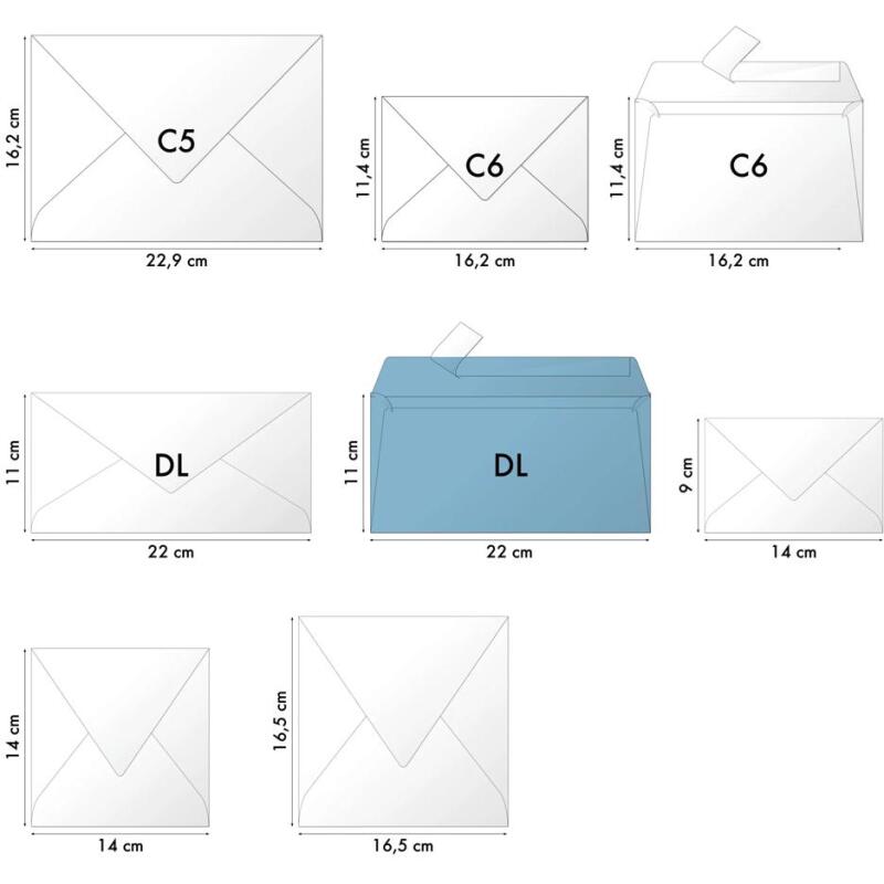 25 enveloppes doublées DL Vélin adhésives - extra blanc