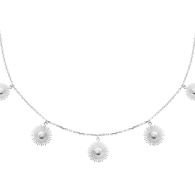 Collier Femme - Argent 925 - Oxyde de zirconium - Longueur : 45 cm