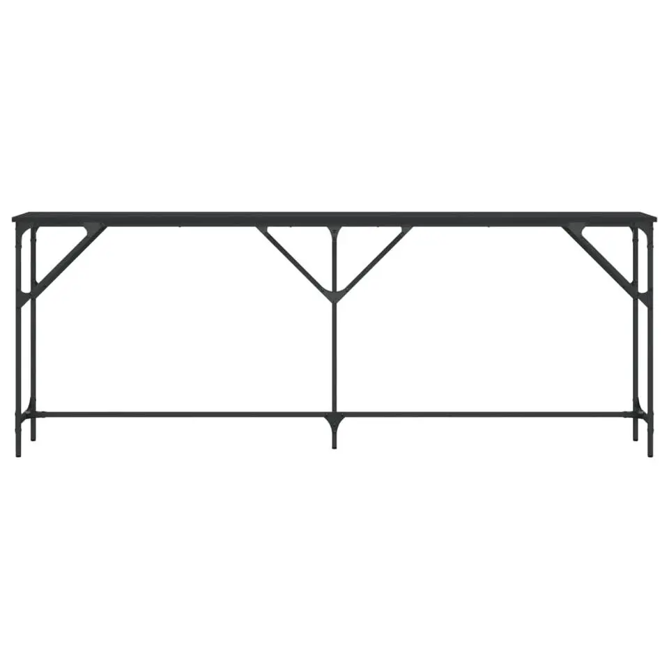 vidaXL - Consoletafel - Zwart - Bewerkt hout - 200x29x75 cm