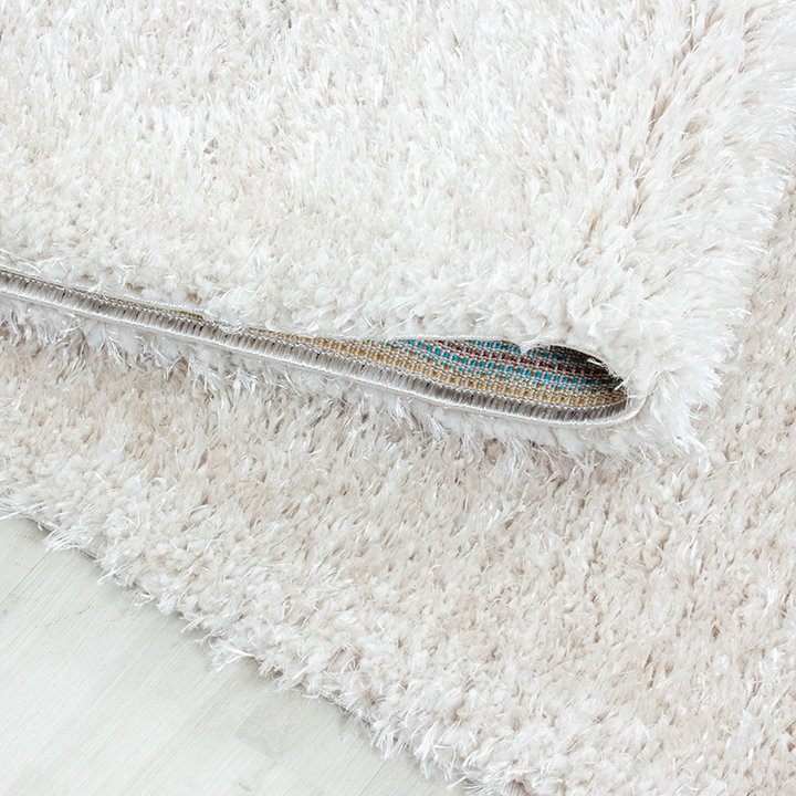 Rond Hoogpolig vloerkleed - Blushy Creme/Wit | Super zacht