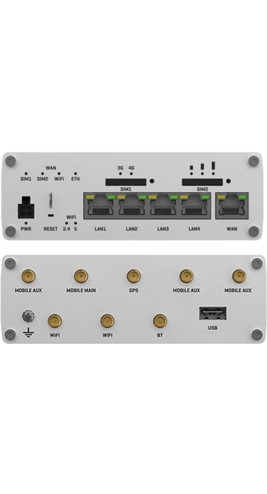 Teltonika DSL/WLAN Module RUTX14 4G LTE CAT12 Industrial Cellular Router Silber