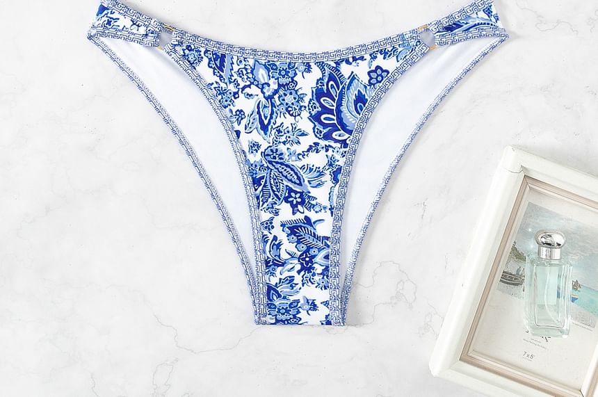 Serendo - Set: Bandeau bikinitop met bloemenprint + broekje