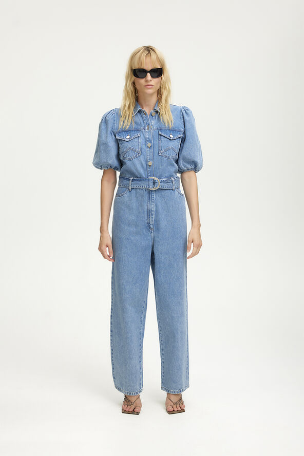 Gestuz ValettaGZ jumpsuit Mid blue washed