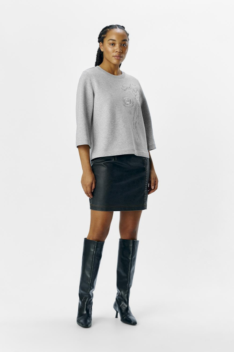 Object grijze dames sweater