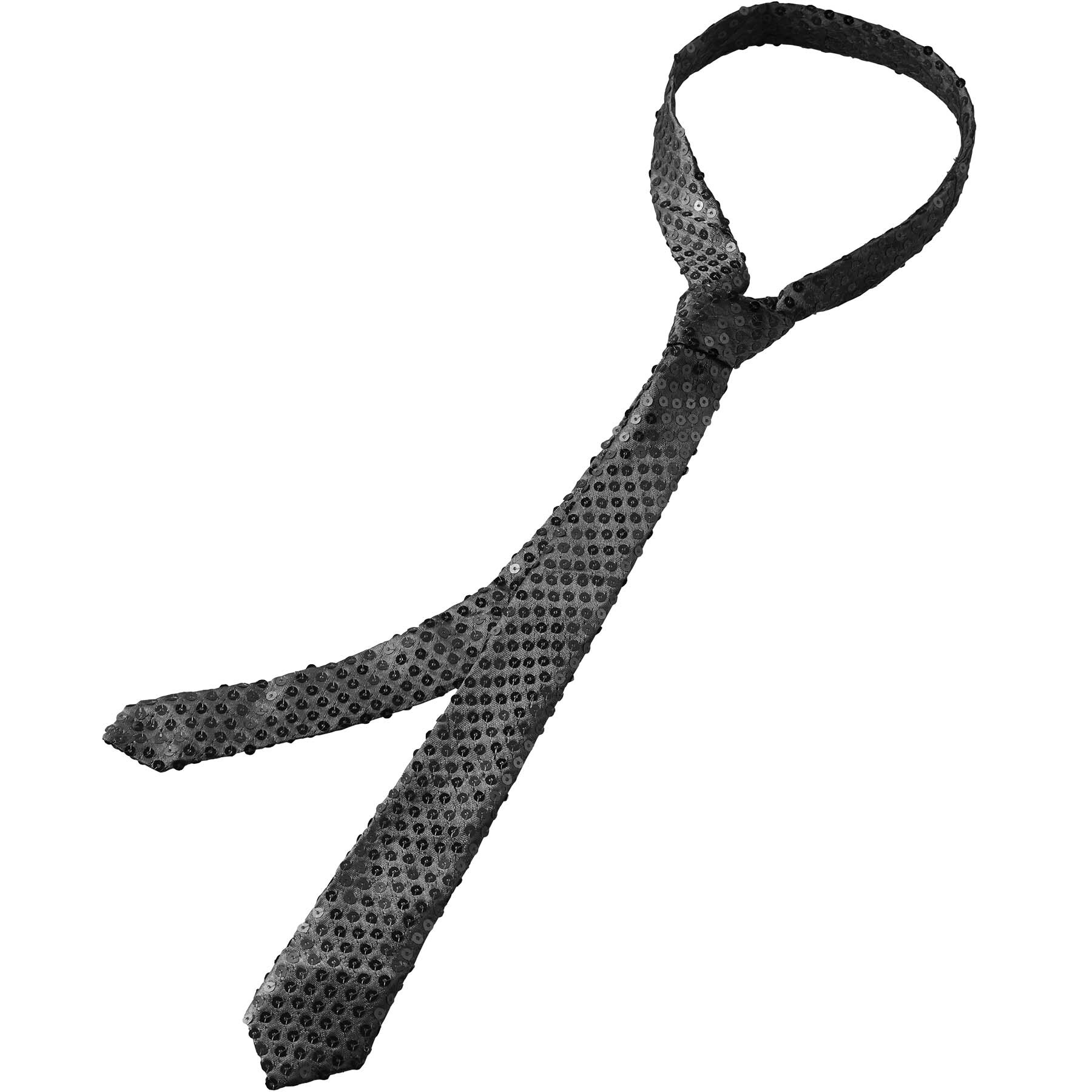 tectake® Pailletten-Krawatte