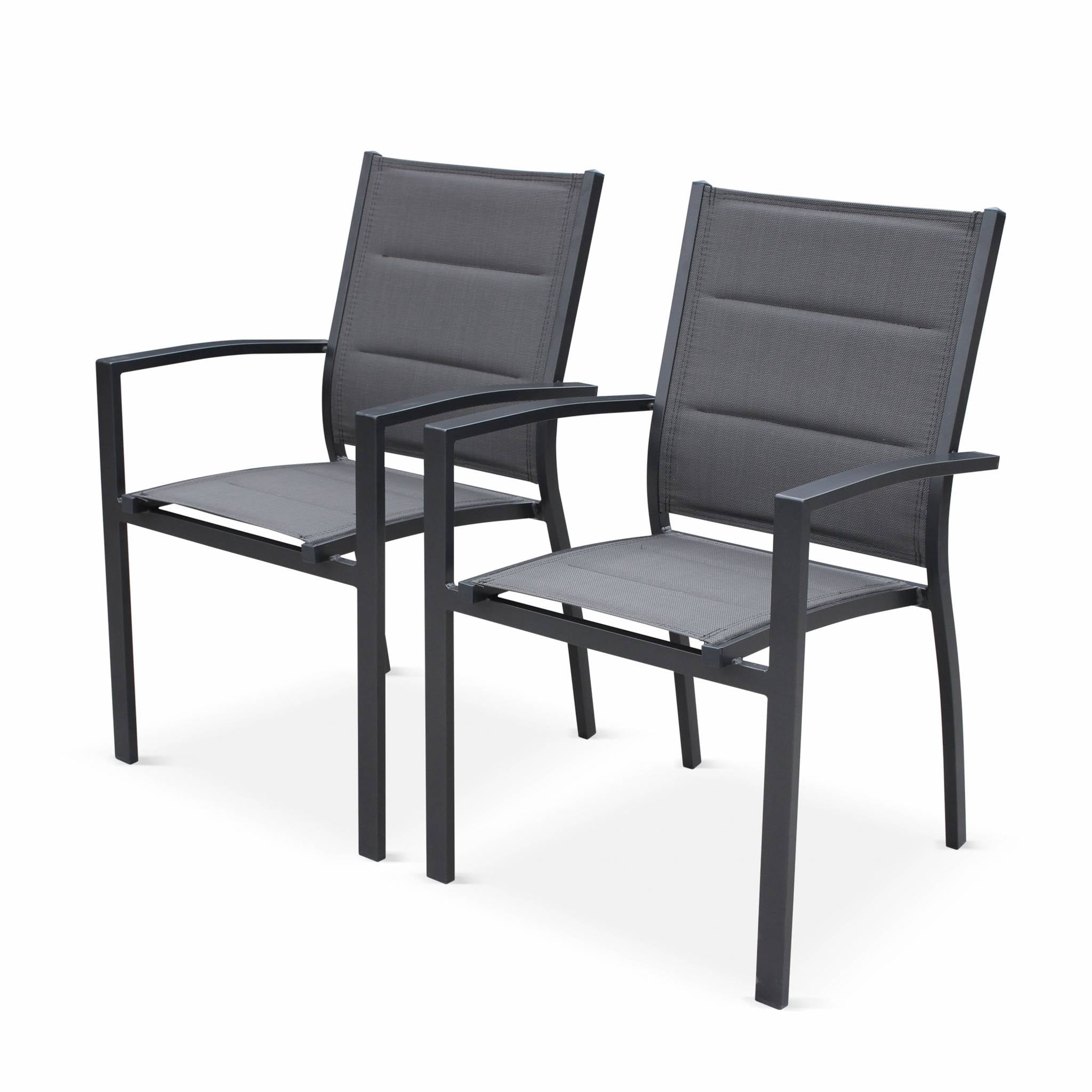 sweeek - Aluminium tuinset 8 plaatsen, uitschuifbaar