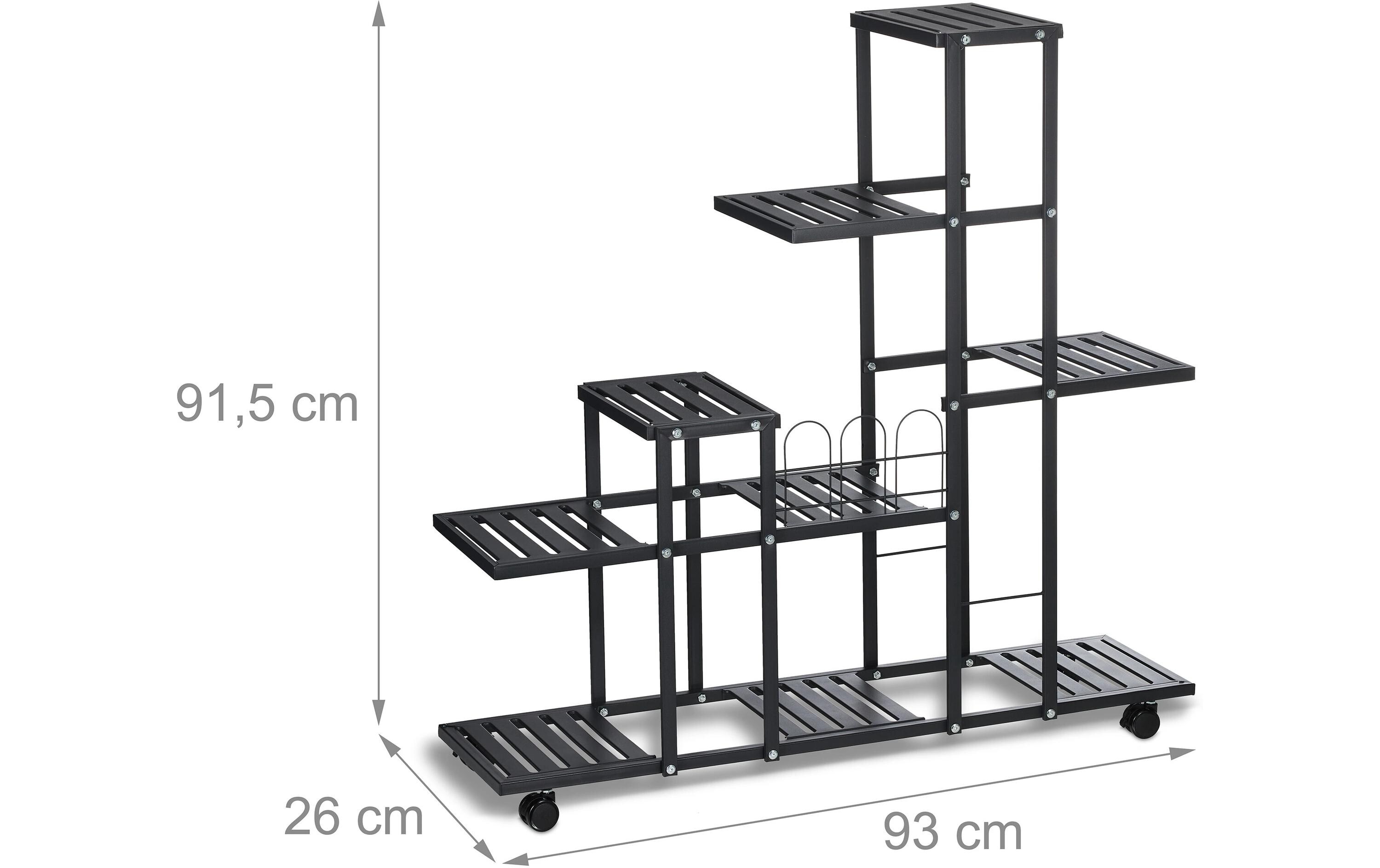 Pflanzenständer mit Rollen 91.5 cm, SchwarzPflanzenregal
