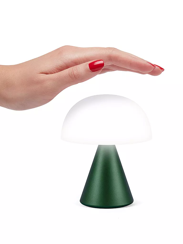 LEXON LED Lampe MINA M 11cm Dark Green dunkelgrün