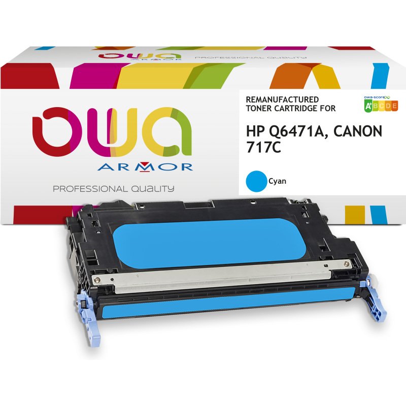 Toner remanufacturé OWA - standard - pour HP Q6471A, CANON 717C