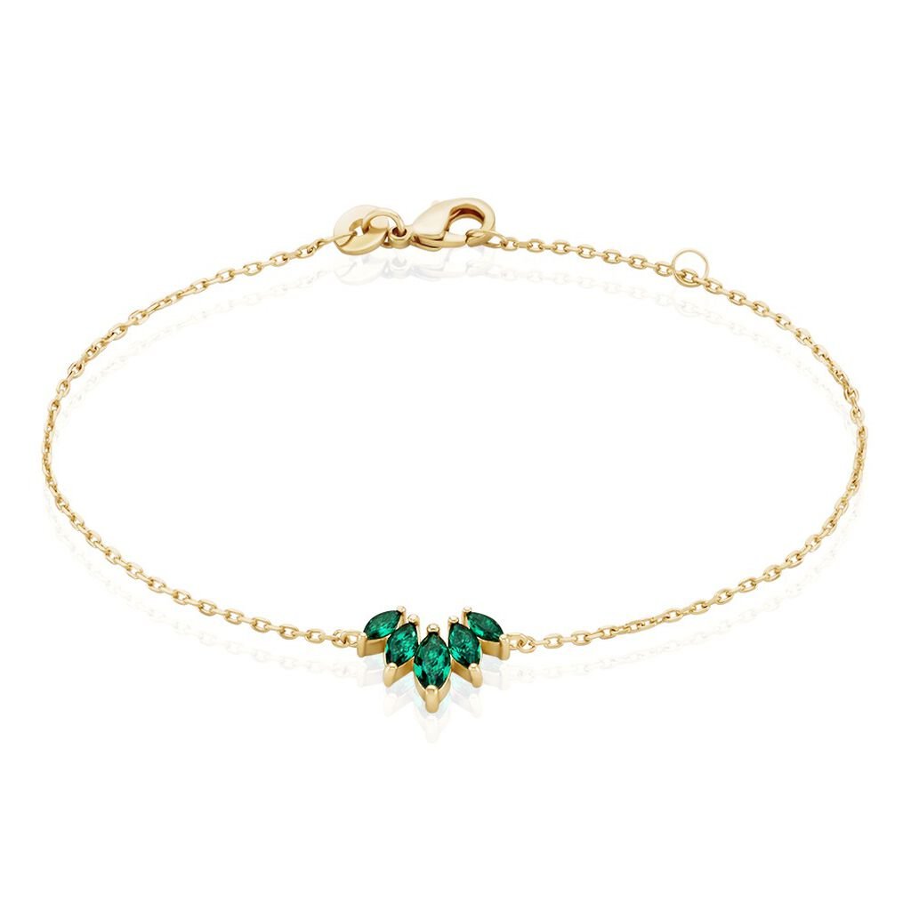 Bracelet Amazonia Plaqué Or Jaune Oxyde De Zirconium