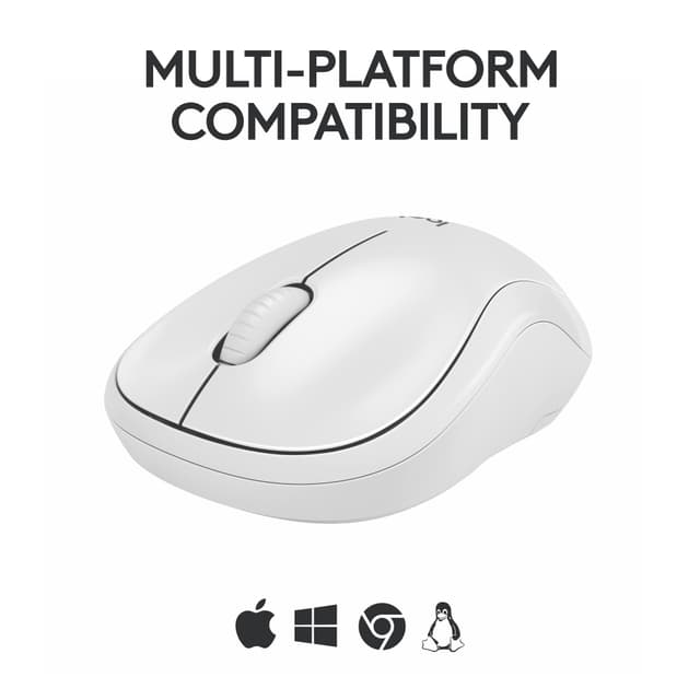 Logitech M240 Silent Bluetooth trådløs mus (hvid)