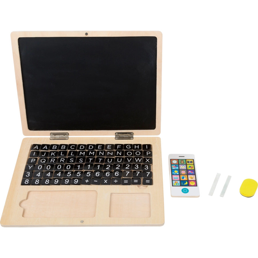 small foot® Holz-Laptop mit Magnet-Tafel
