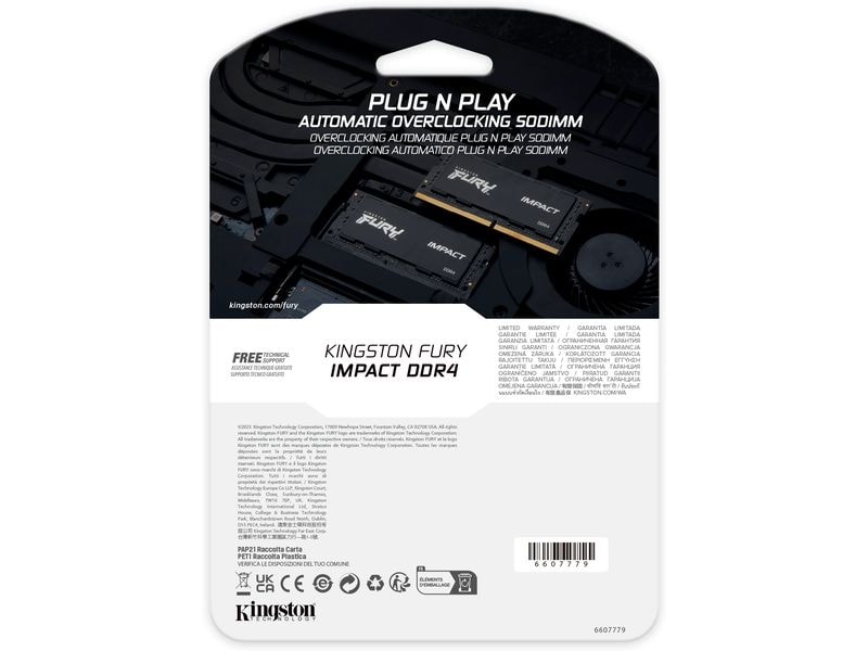 Kingston SO-DDR4-RAM FURY Impact 3200 MHz 1x 32 GB High-Performance Arbeitsspeicher mit Plug N Play Kompatibilität