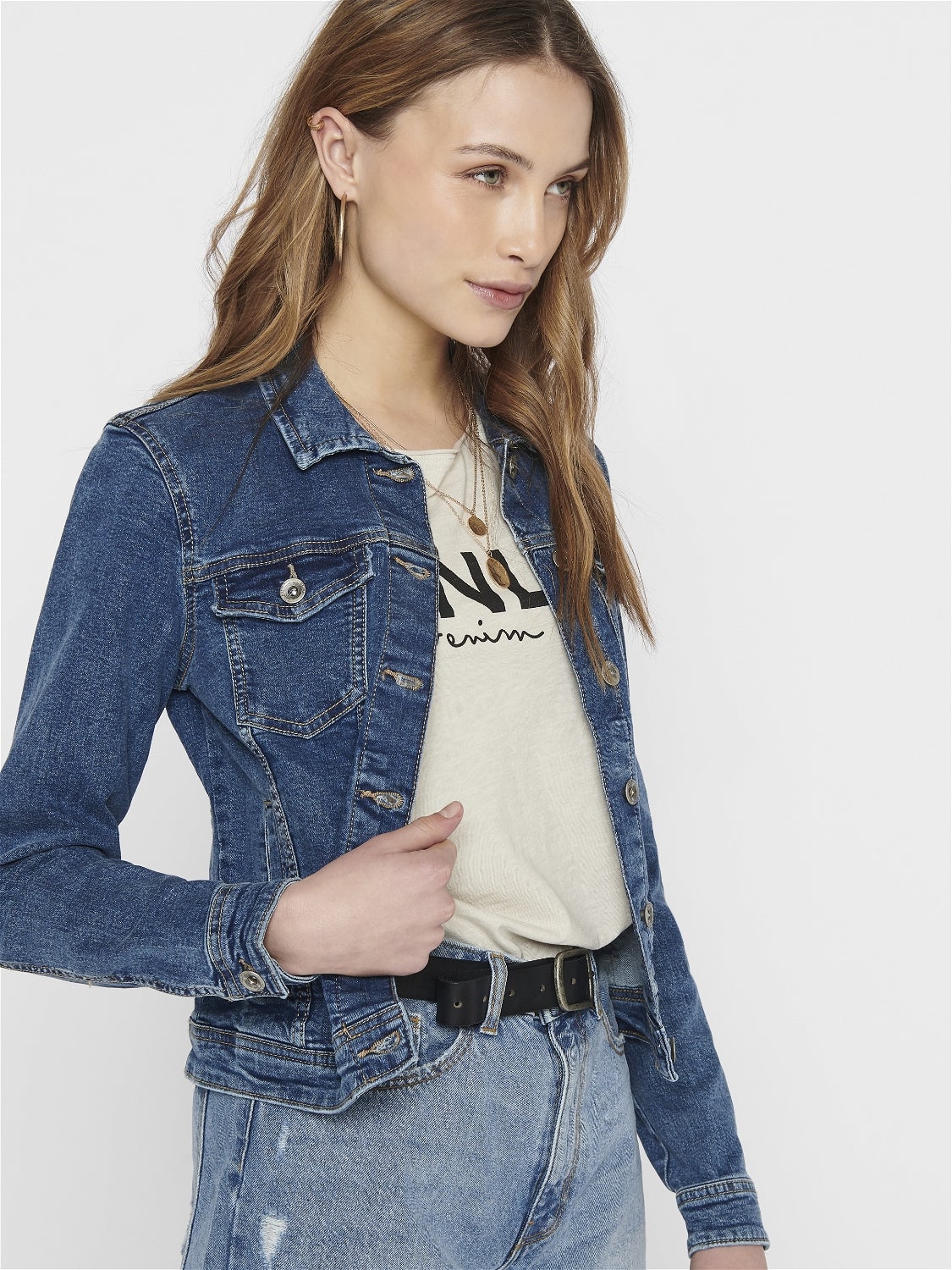 ONLTIA Jeansjacke Medium Blue Denim
