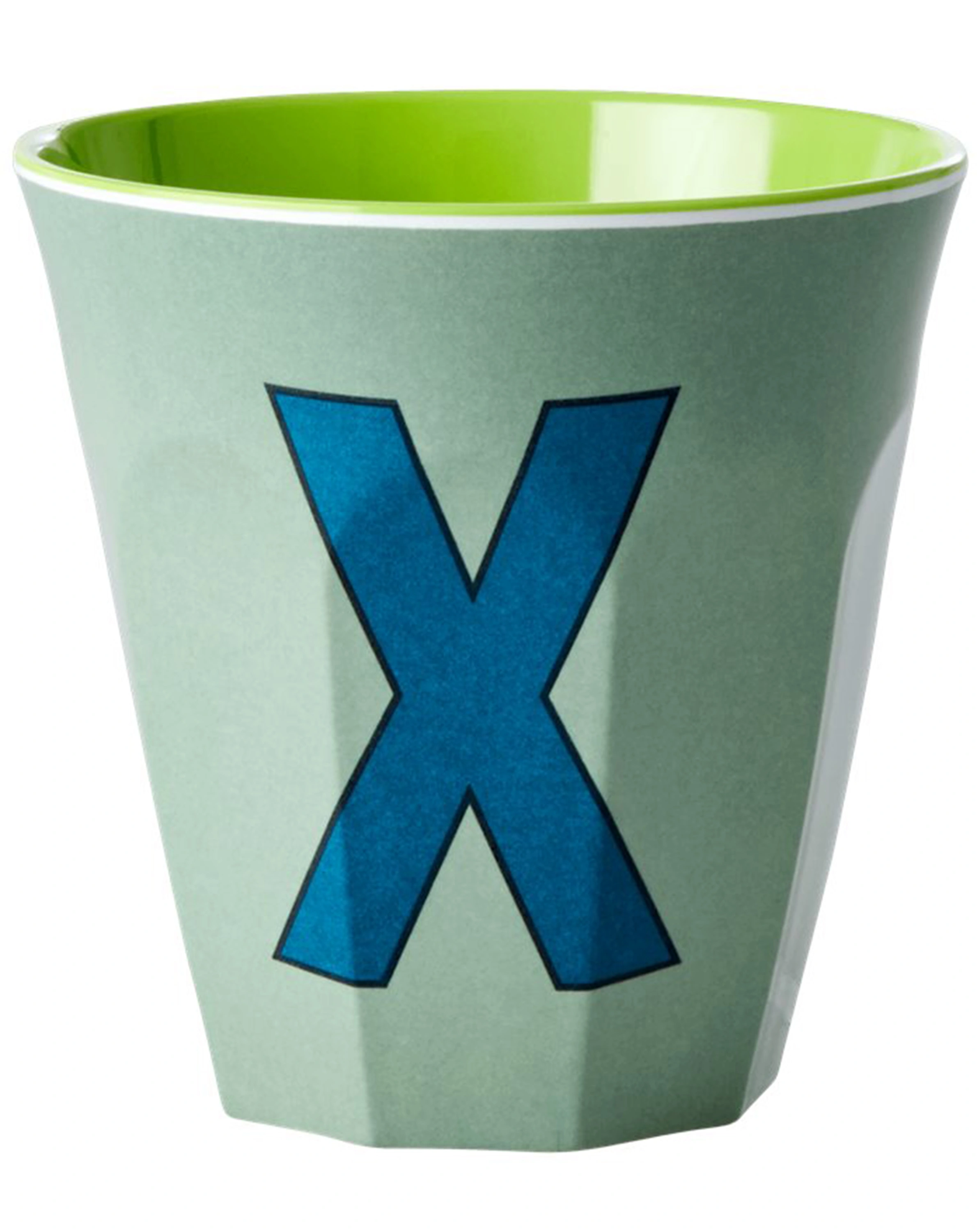 Melamin-Becher LETTER X - MEDIUM in khaki