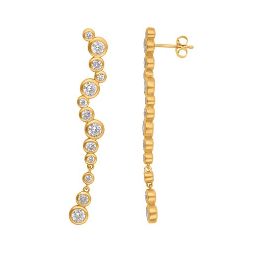 byBiehl Stardust Long Øreringe, Gold Plated
