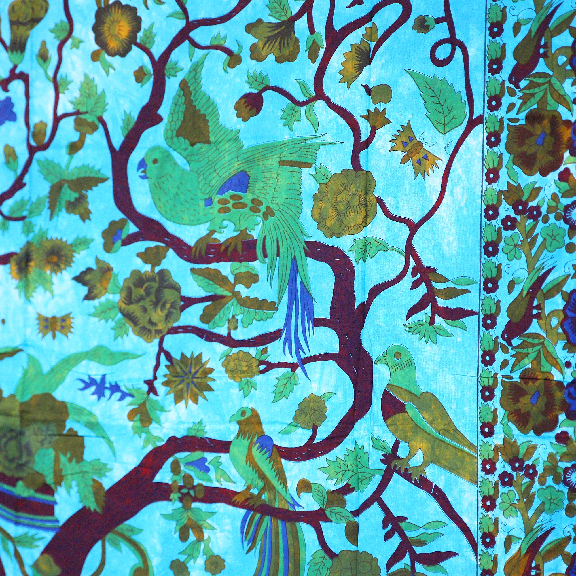 Multifunktionstuch 'Paradies', blau, multicolor, B 213 cm, H 244 cm von fischer's lagerhaus
