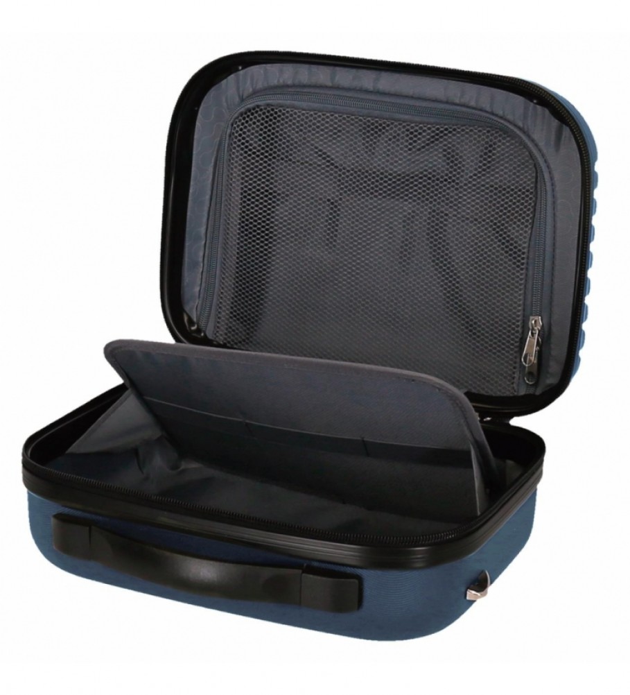Nécessaire Roll Road ABS Roll Road India Adaptável azul marinho - 29x21x15cm