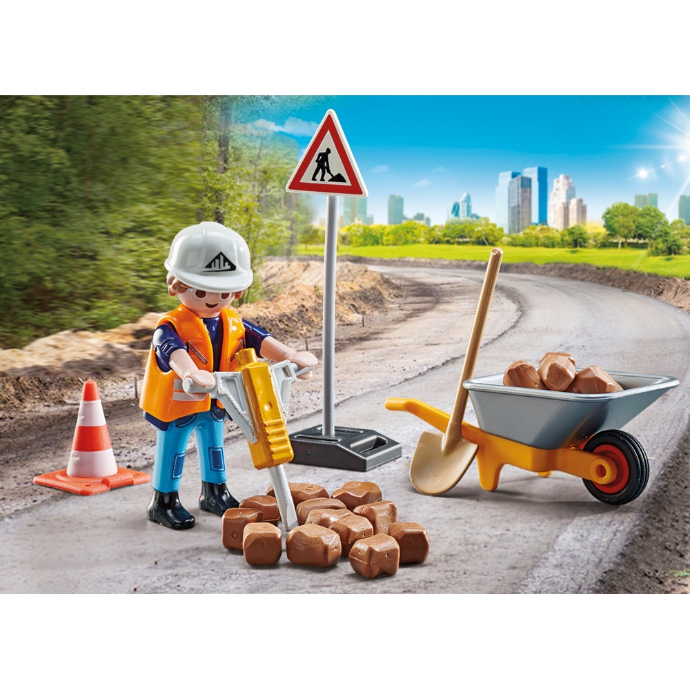 Playmobil City Action 71045 Straßenbau-Set