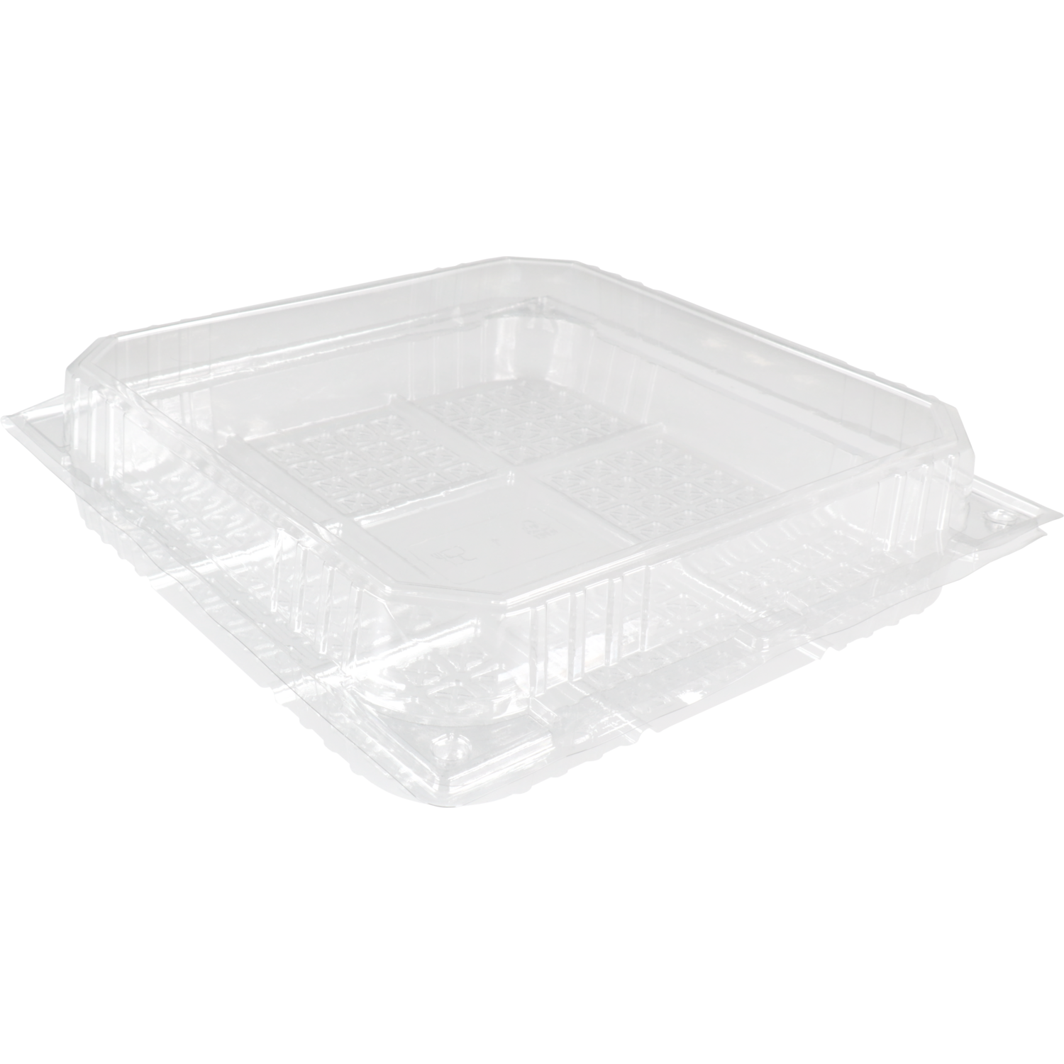 Blister, Gerecycled PET, 215x215x50mm, transparant