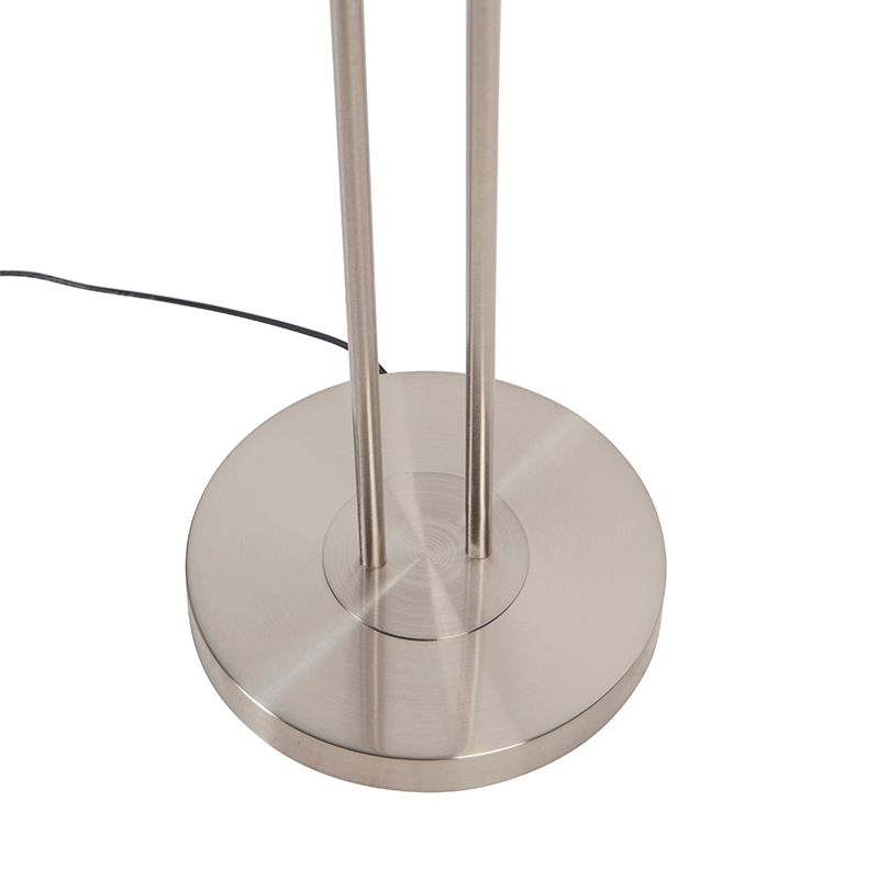 Moderne vloerlamp staal incl. LED met leesarm - Ibiza