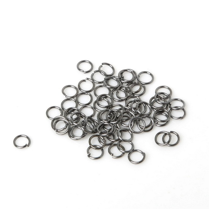 (300er Set) Metall Haar Ringe Hair Charms in 2 Grössen - Gold / Silber / Bronze