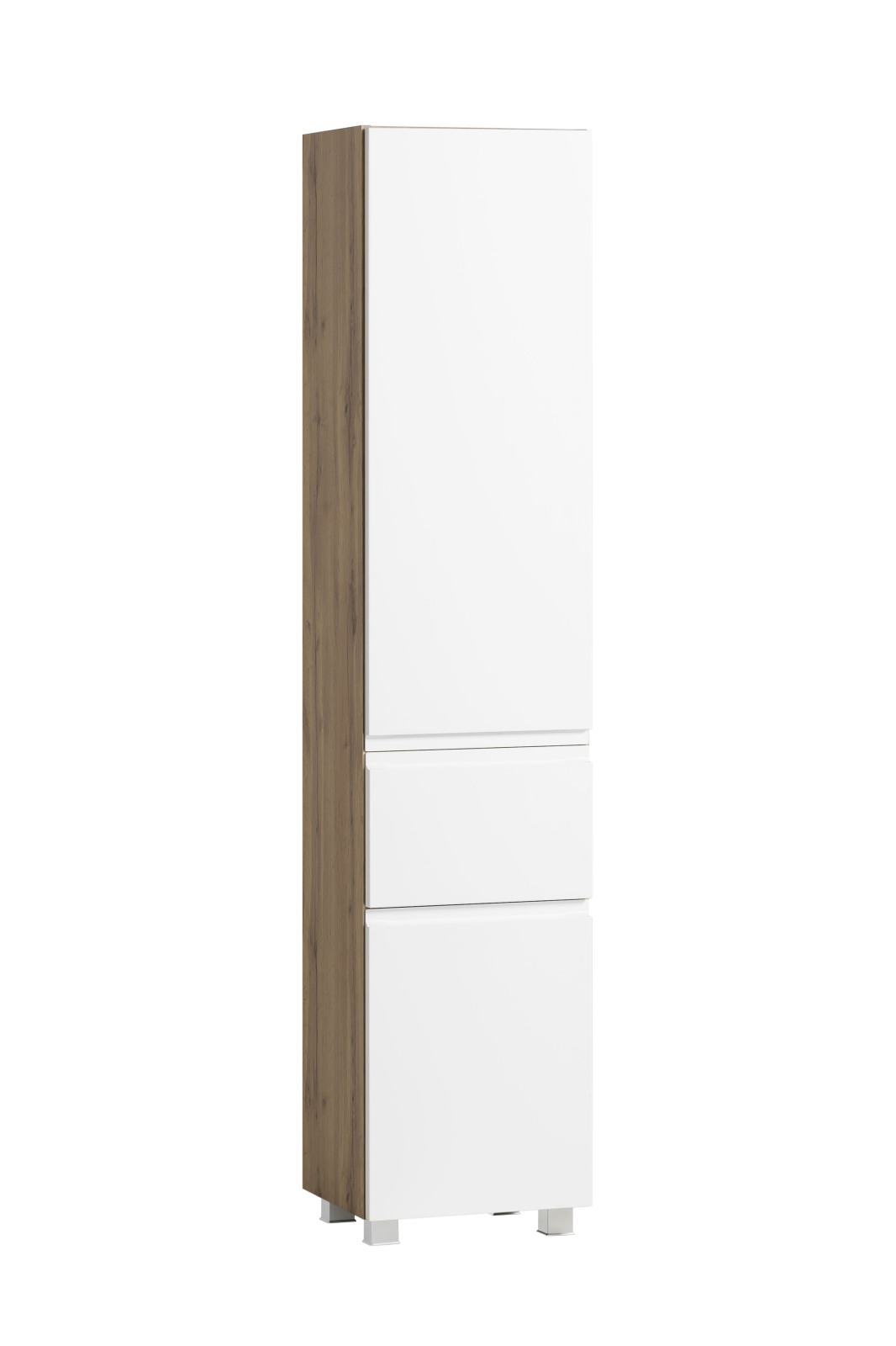 Seitenschrank - Wotaneiche - weiß matt - 40 cm
