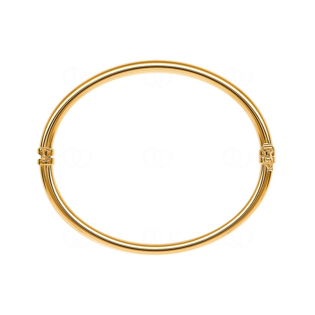 Armreif oval 750/18 K Gelbgold poliert 4mm - 50x60mm