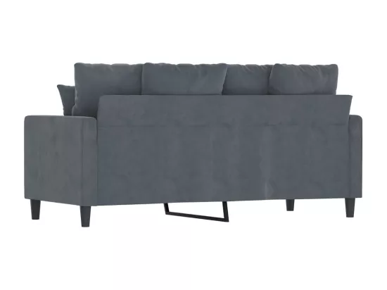 Canapé à 2 places Gris foncé 140 cm Velours