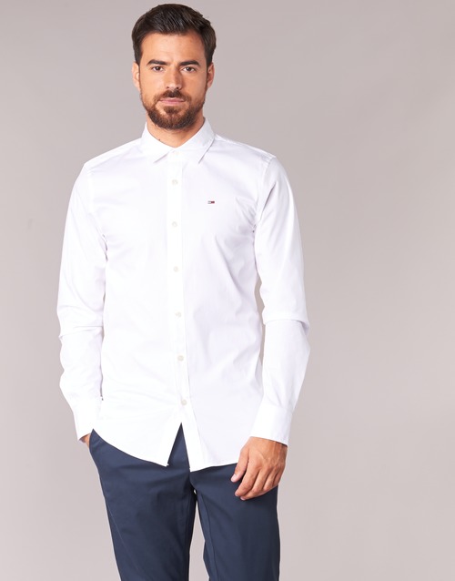 Tommy Jeans - TJM ORIGINAL STRETCH SHIRT - Blanc