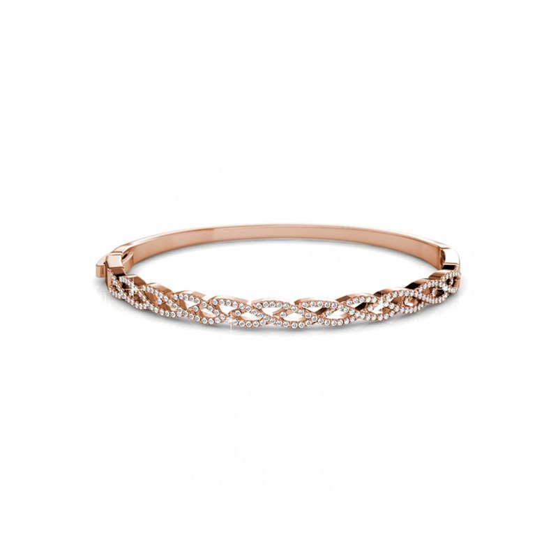 Bracelet Braided  - Or Rosé et Cristal
